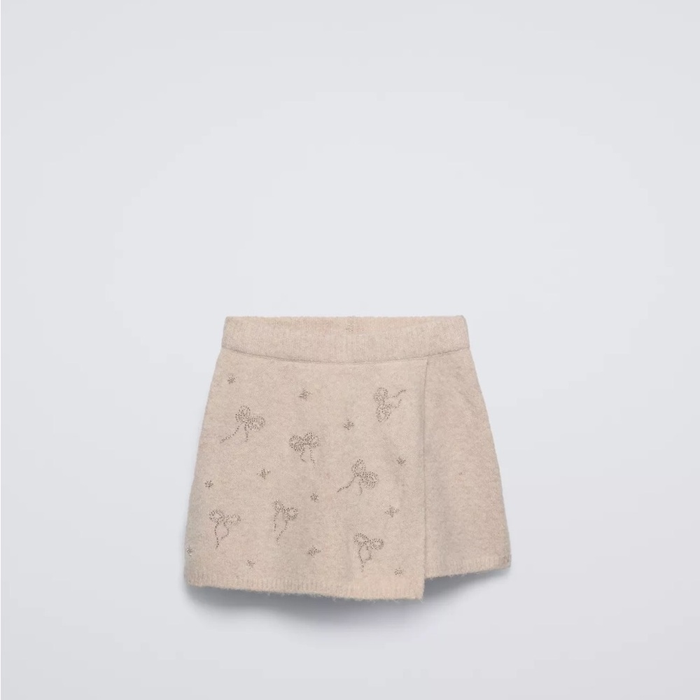 Zara Beige Skort with Bow Details Girls Size 13-14 Years